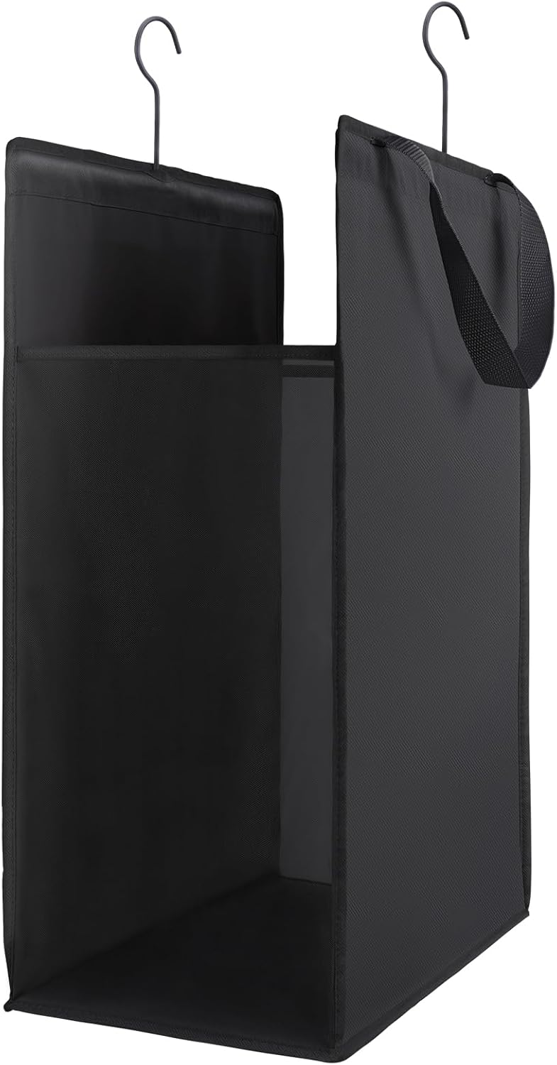 Fentec Hanging Laundry Hamper, Hanging Laundry Basket, Slim Laundry Hamper Bag with Handles, Portable Hanging Closet Hamper, Mesh Heavy Duty Hanging Laundry Bag Grey 2 Pack